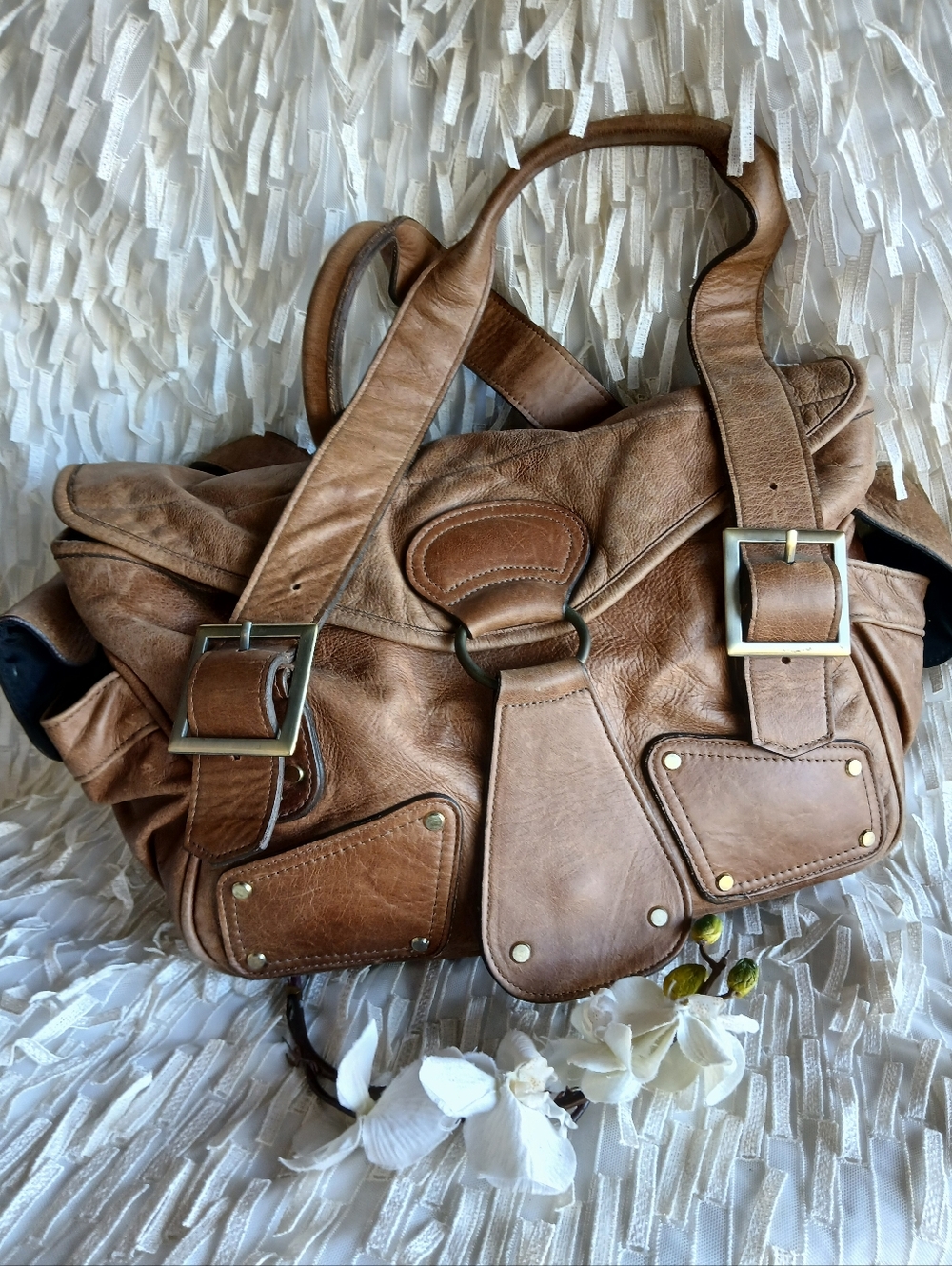 Miabossi Leather Diaper Bag